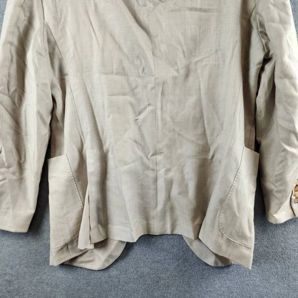 BOGLIOLI Milano Wool Silk Blend K. Jacket Blazer Men's Beige Button Closure